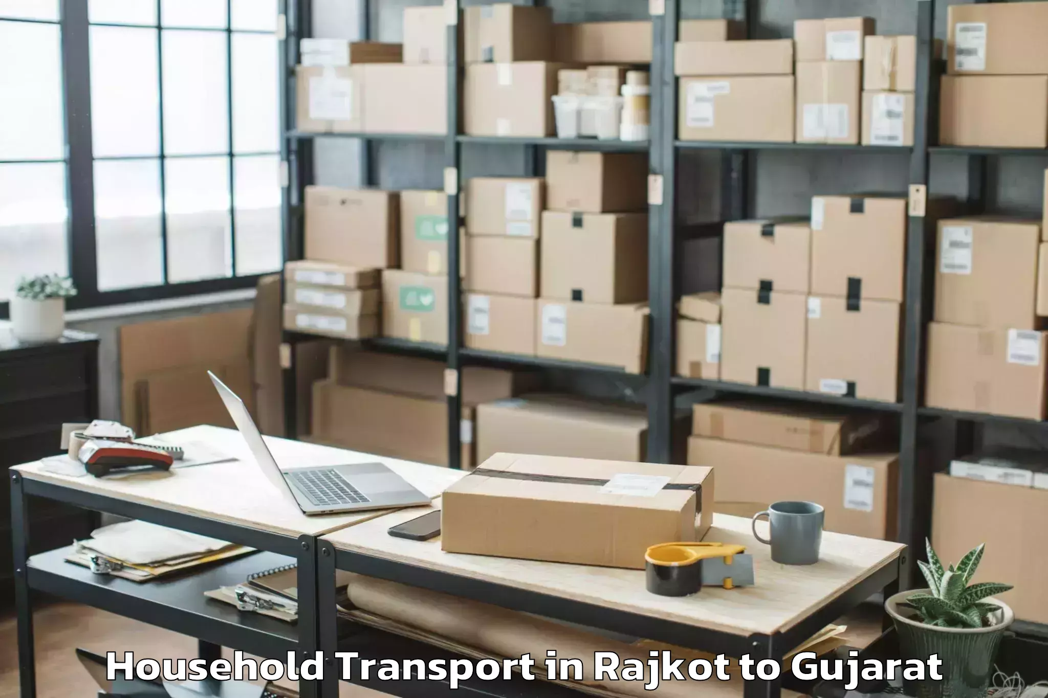 Book Rajkot to Kaprada Household Transport Online